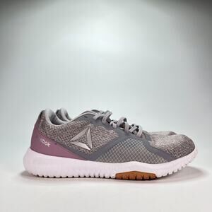 Reebok Flexagon Force Gray Purple Low Top Training Shoes DV8284 Women's Size 10
